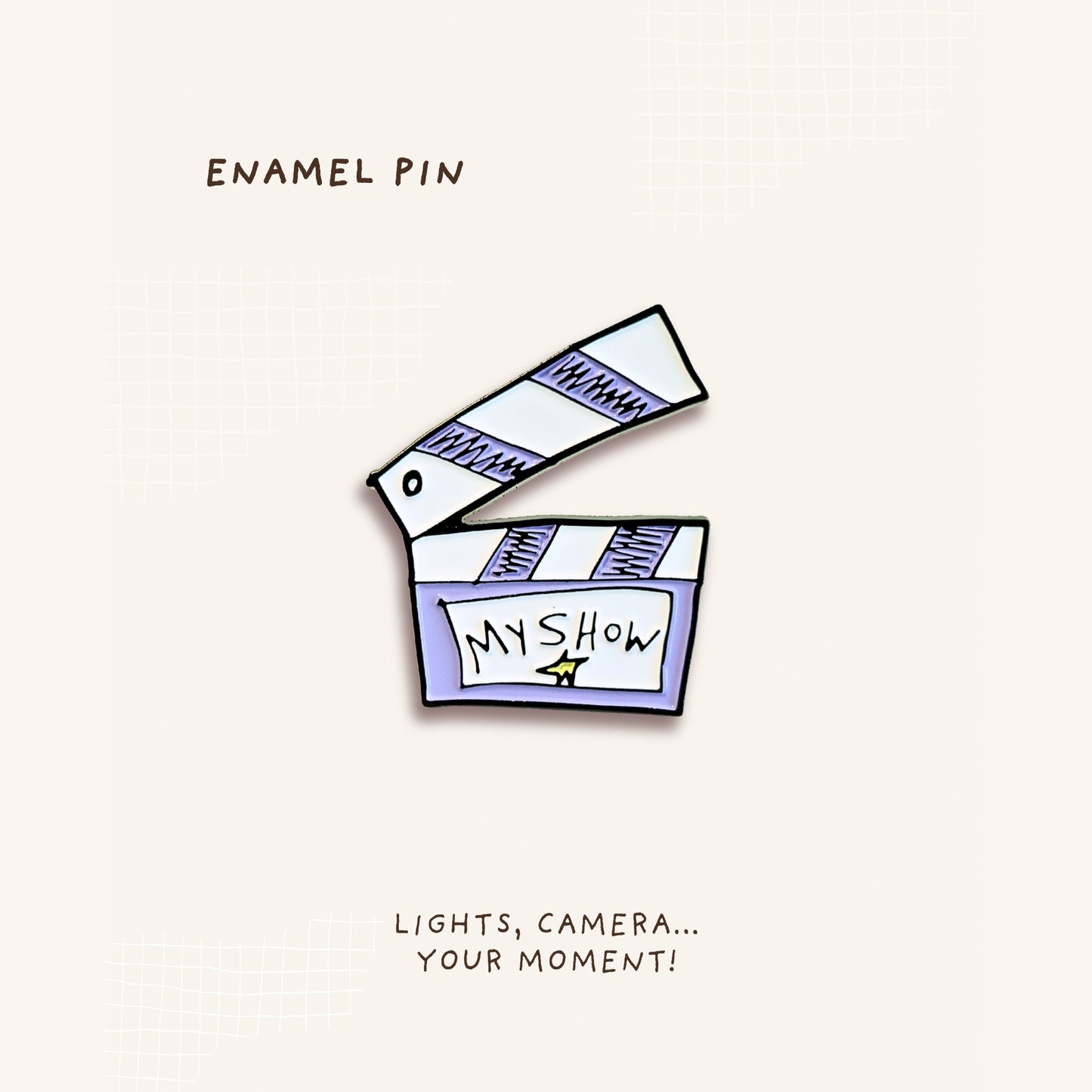 Clapper Board Enamel Pin