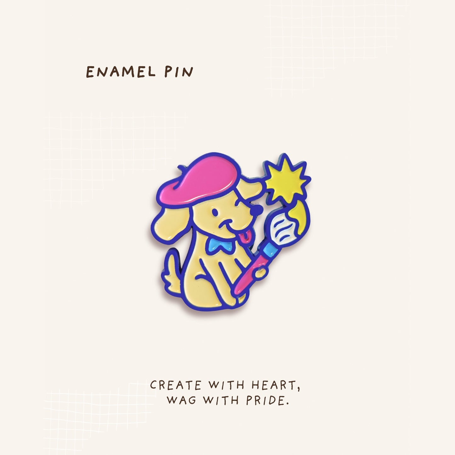Painter Pup Enamel Pin