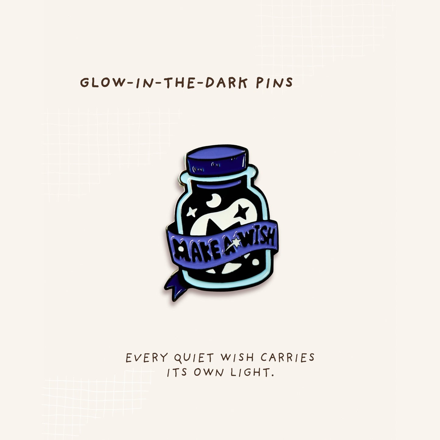 Wishing Bottle Enamel Pin (Glow-in-the-dark)