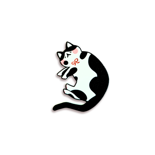 Snuggle Cat Enamel Pin