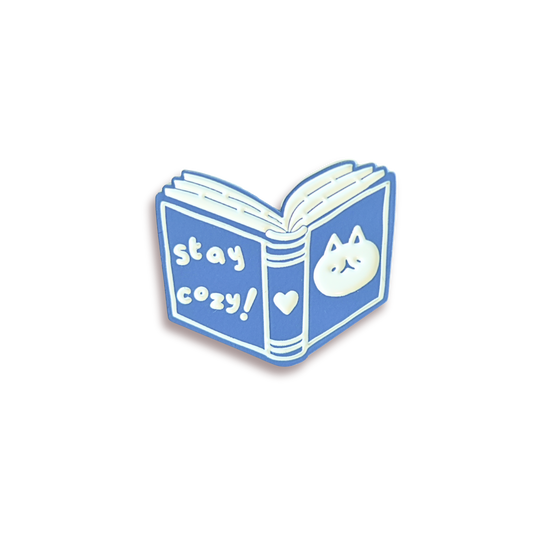 Stay Cozy Book Enamel Pin