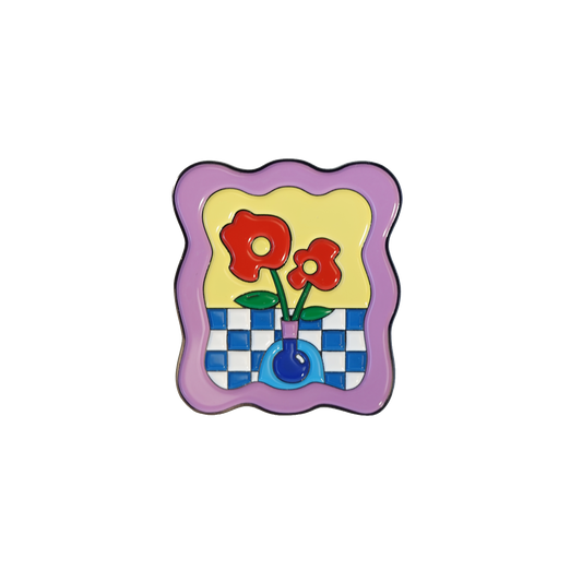 Floral Frame Enamel Pin