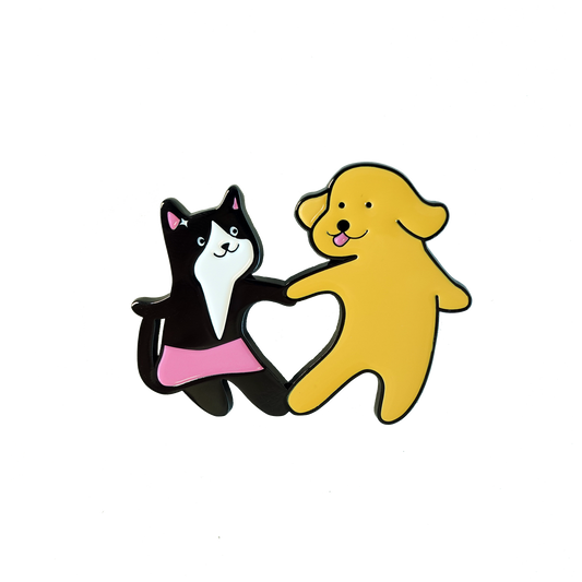 Dance of Paws Enamel Pin