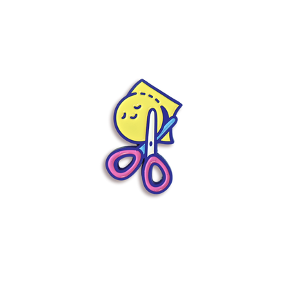 Cutting Scissors Enamel Pin
