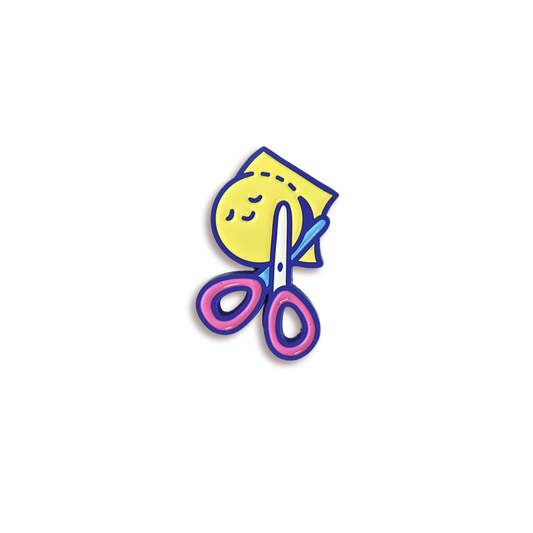 Cutting Scissors Enamel Pin