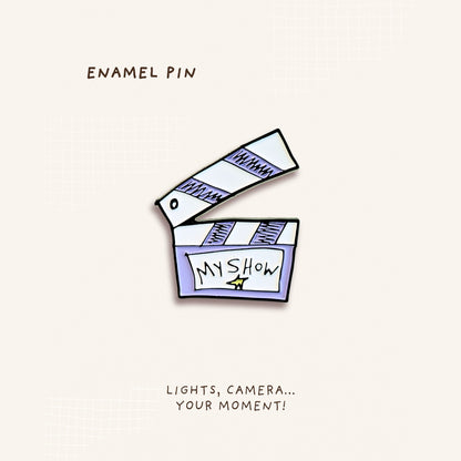 Clapper Board Enamel Pin