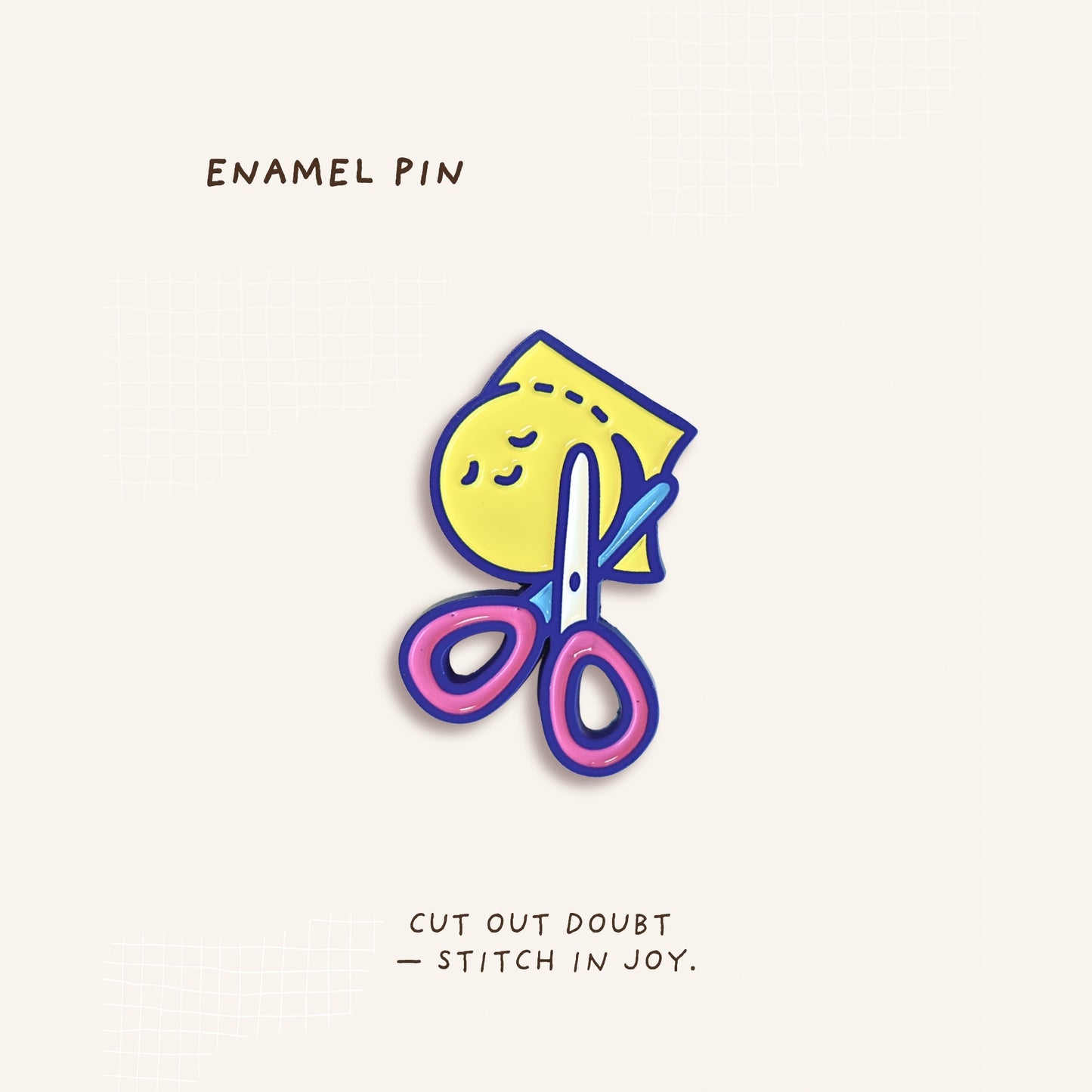 Cutting Scissors Enamel Pin