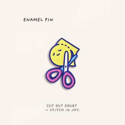 Cutting Scissors Enamel Pin
