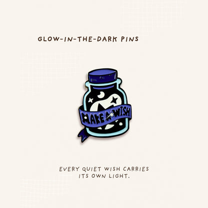 Wishing Bottle Enamel Pin (Glow-in-the-dark)