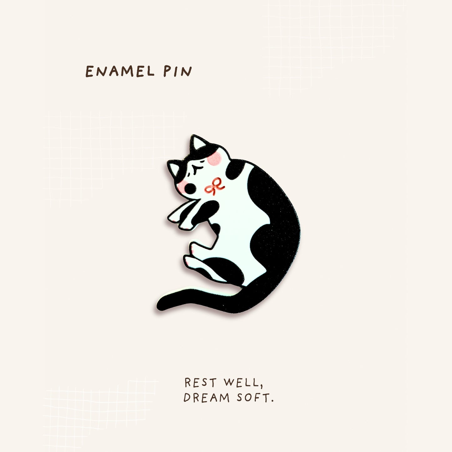 Snuggle Cat Enamel Pin