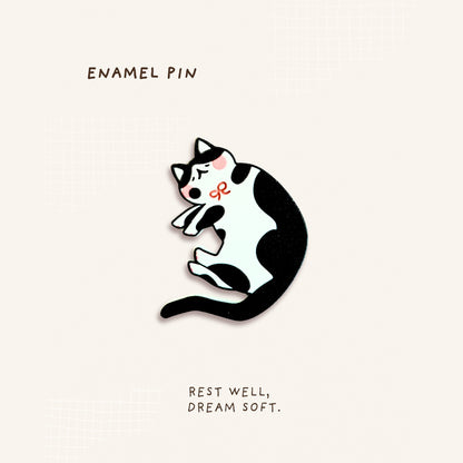 Snuggle Cat Enamel Pin