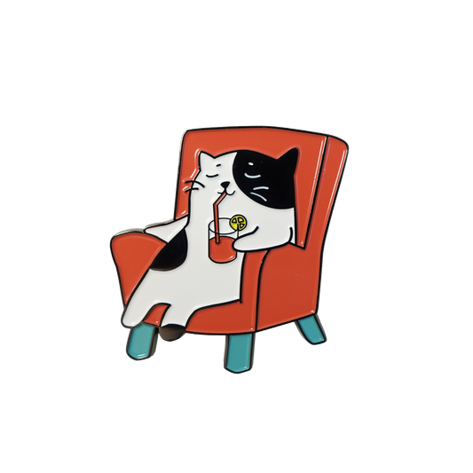 Sofa Sip Enamel Pin