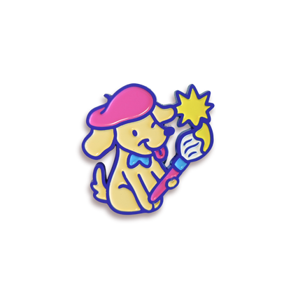 Painter Pup Enamel Pin