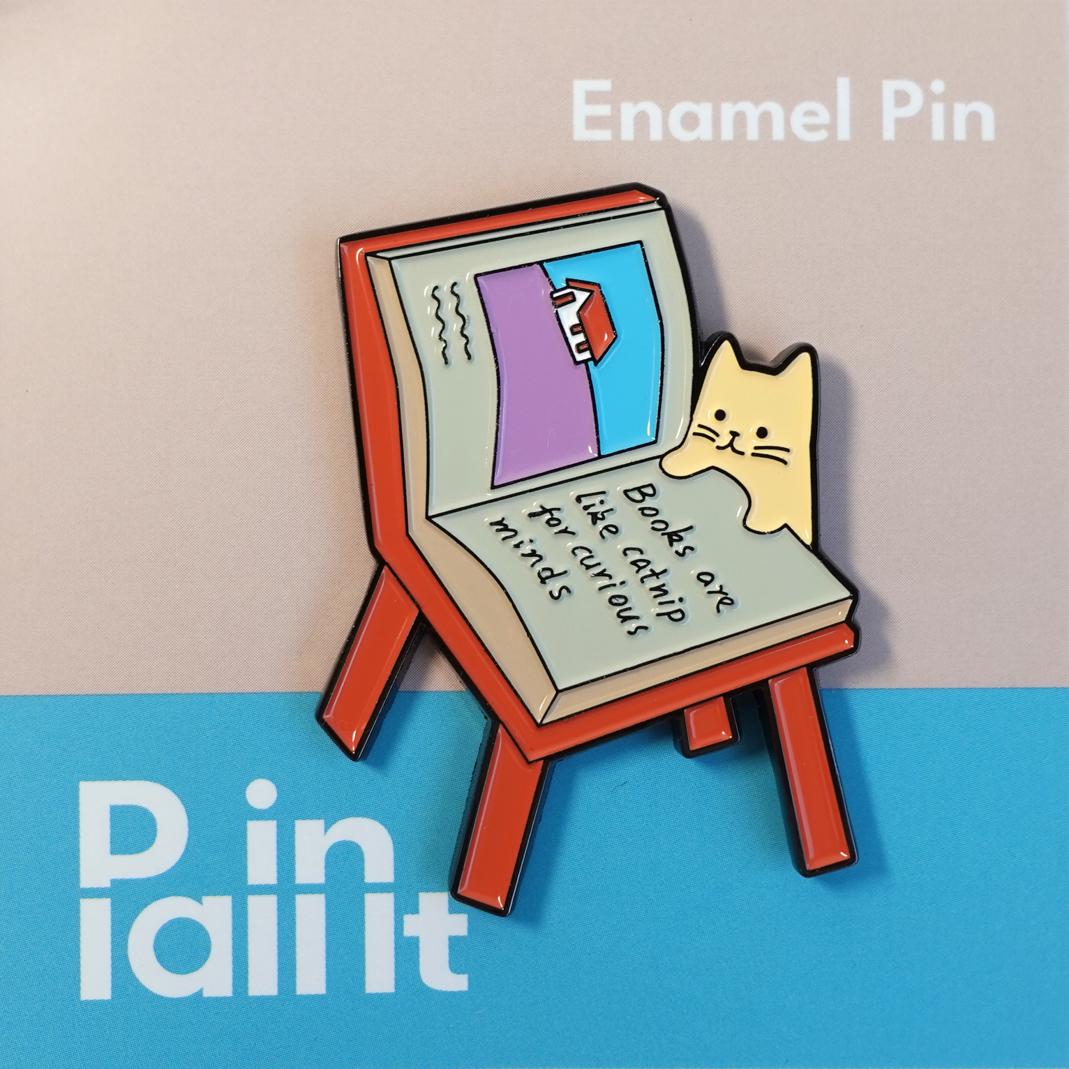 Catnap Chair Enamel Pin view 2
