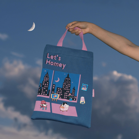 “Let's Homey” Knitted Bag-City Night