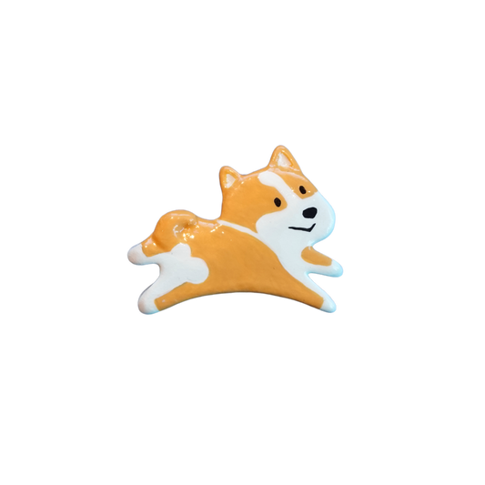 Corgi Clay Pin